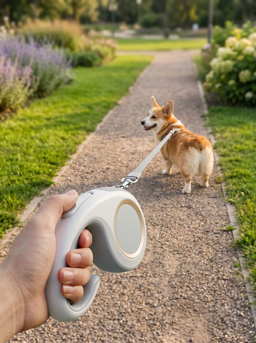 3M/5M Heavy-Duty Automatic Retractable Dog Leash – Extendable Outdoor Walking Lead