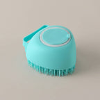 2-in-1 Pet Bathing Brush & Shampoo Dispenser – Soft Silicone Grooming Massager