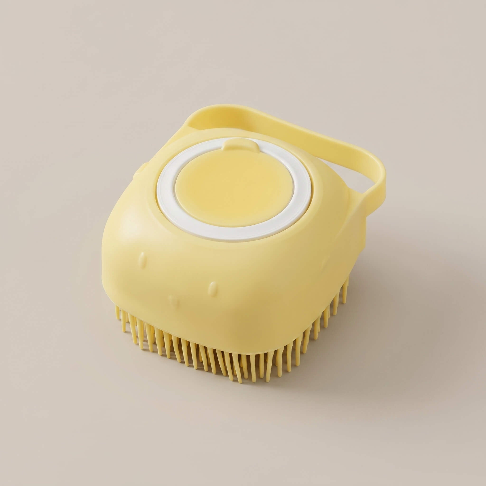 2-in-1 Pet Bathing Brush & Shampoo Dispenser – Soft Silicone Grooming Massager