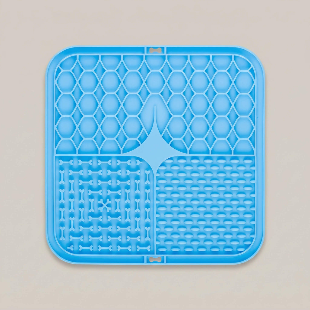 Silicone Pet Lick Mat Plate - Non-Slip Suction Base Slow Feeder Pad for Bath Time Distraction & Training