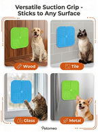 Silicone Pet Lick Mat Plate - Non-Slip Suction Base Slow Feeder Pad for Bath Time Distraction & Training