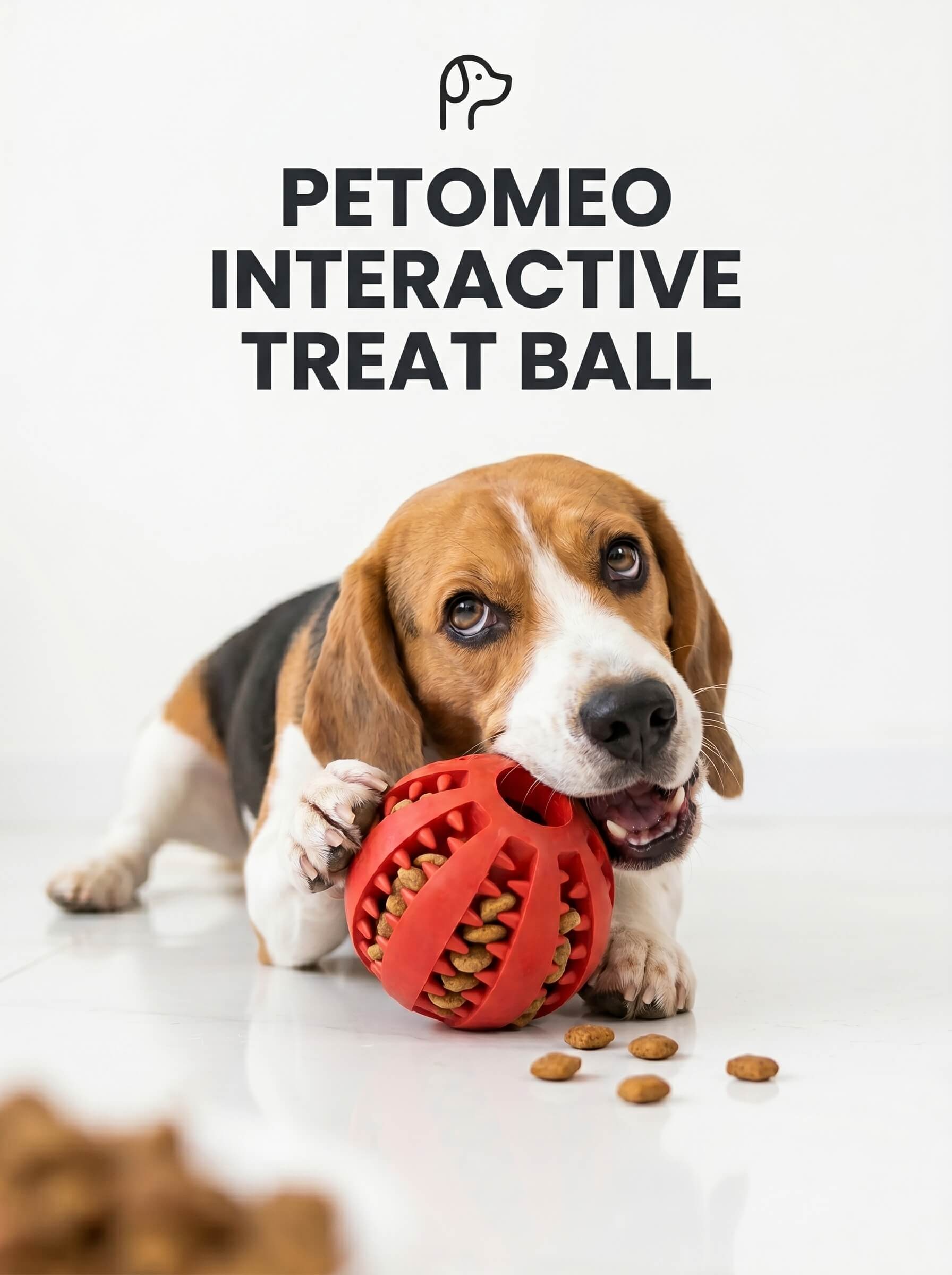 Dog Toy Ball, Interactive Pet Food Treat Dispenser Ball – Non-Toxic Dental Chewable Toy
