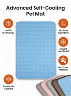 Self-Cooling Dog Bed Mat | Washable Summer Pet Blanket for Dogs, Cats & Puppies