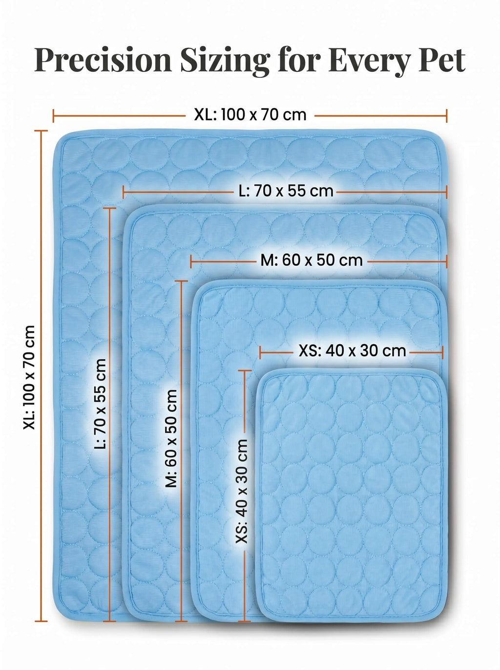 Self-Cooling Dog Bed Mat | Washable Summer Pet Blanket for Dogs, Cats & Puppies