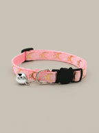 Cat Collar with Bell | Star Moon Print Breakaway Safety Collar for Cats, Kittens & Small Dogs
