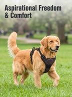 No Pull Dog Harness | Adjustable Front Clip Reflective Vest with Padded Handle for Medium to Large Dogs