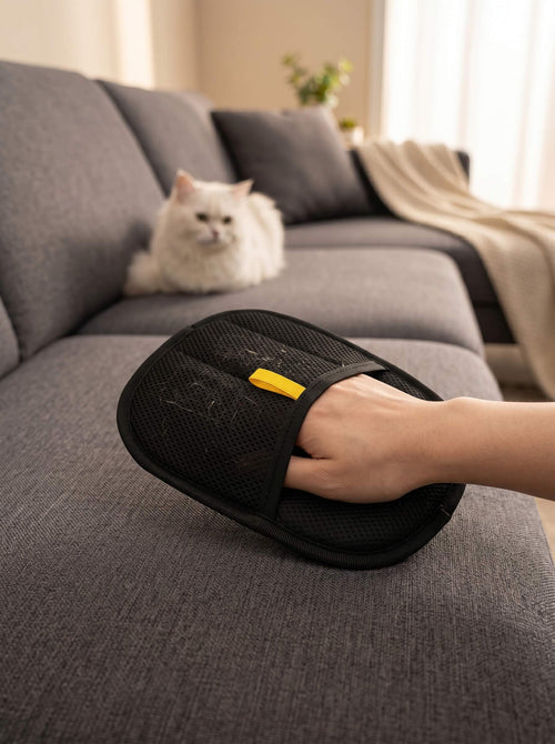 Double-Sided Pet Hair Remover Glove | Electrostatic De-shedding Brush for Dogs, Cats & Furniture