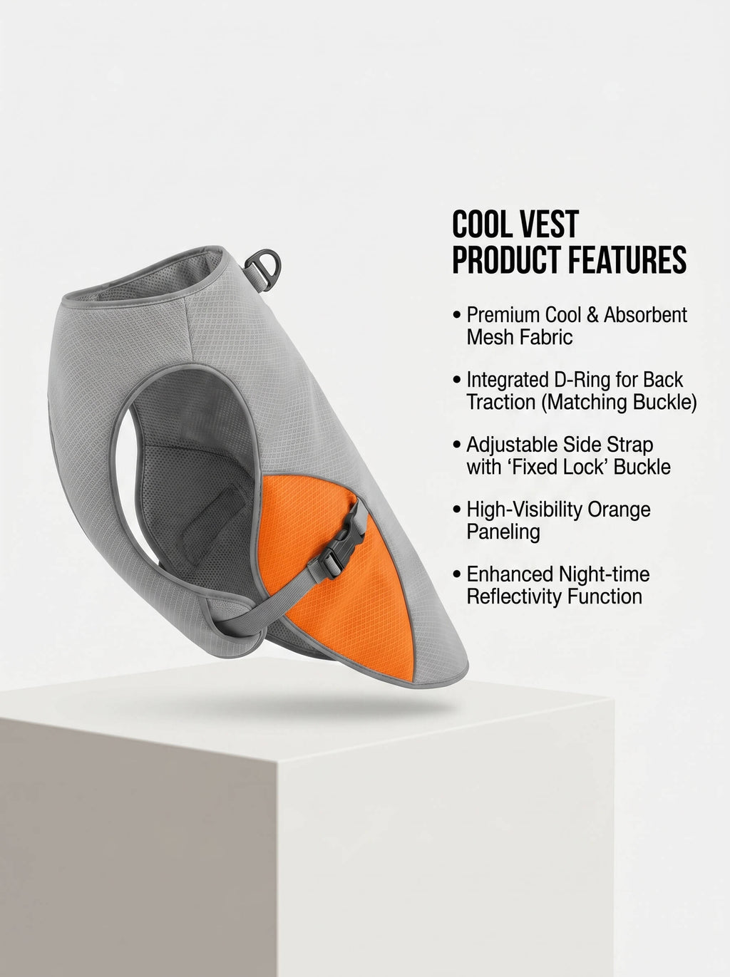Reflective Dog Cooling Vest & Harness | Outdoor Training Cooler Jacket with Water Bottle