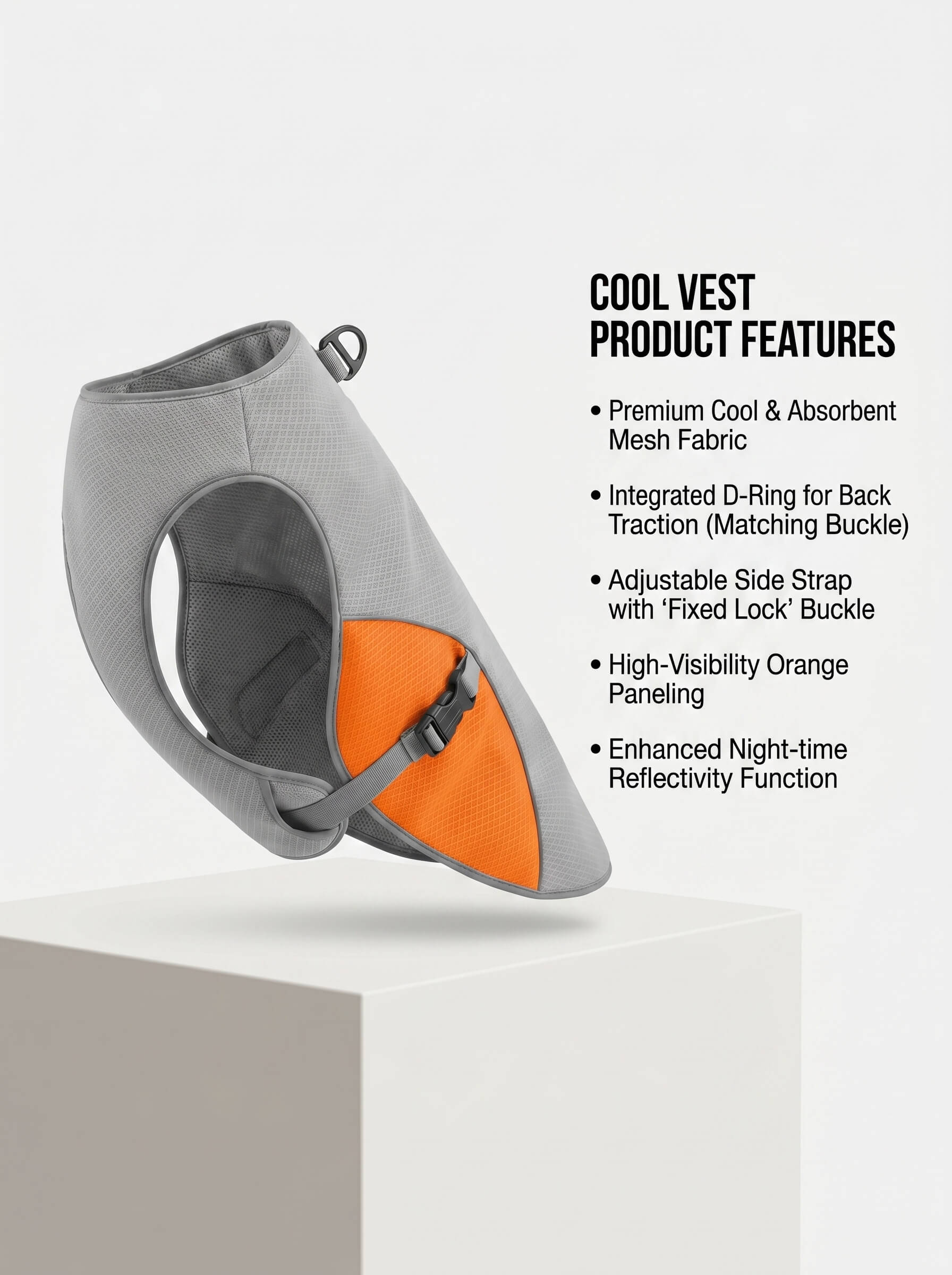 Reflective Dog Cooling Vest & Harness | Outdoor Training Cooler Jacket with Water Bottle