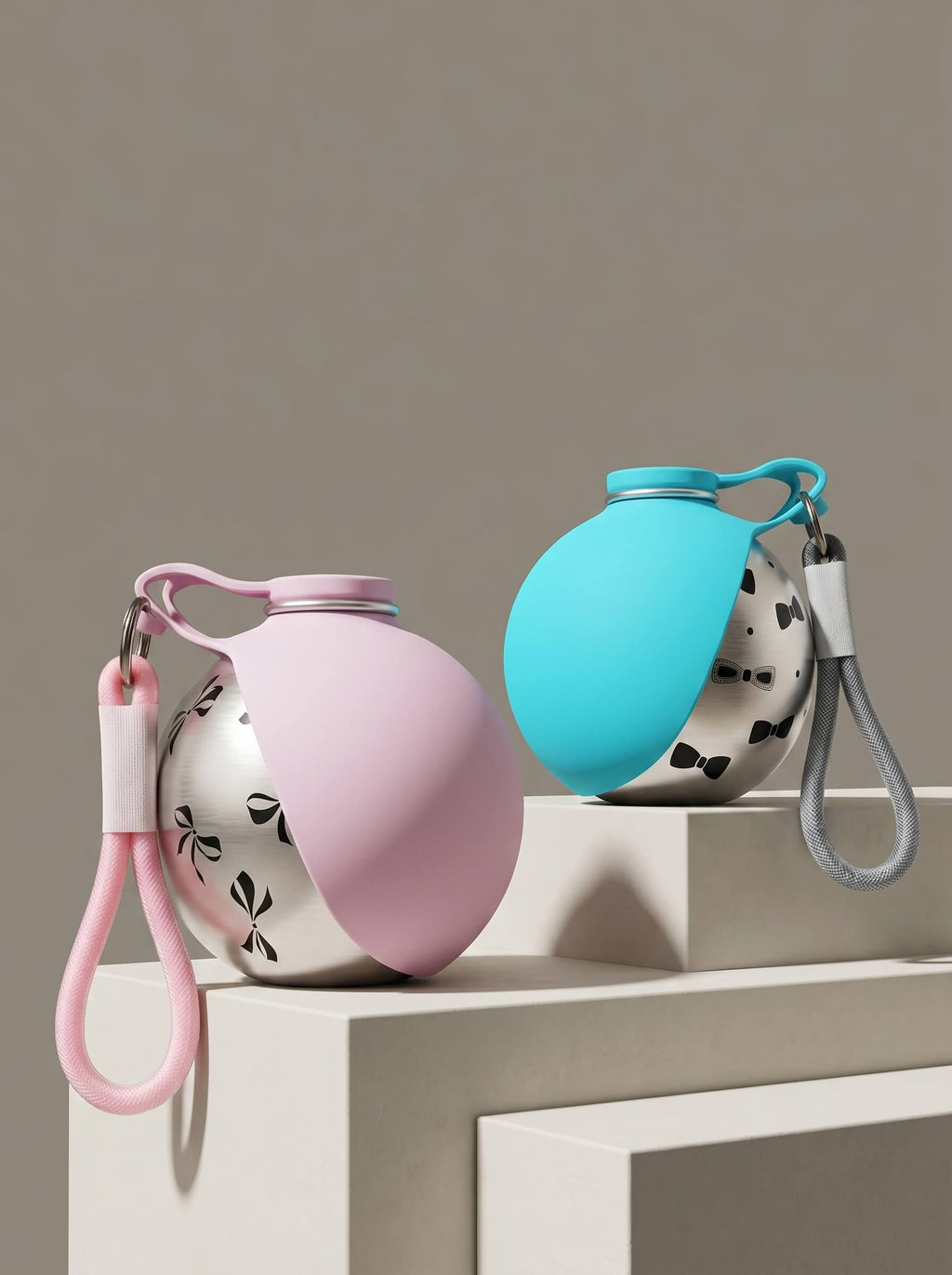 Portable Pet Water Bottle - 2-in-1 Leak-Proof Travel Bottle with Stainless Steel & Silicone Bowl