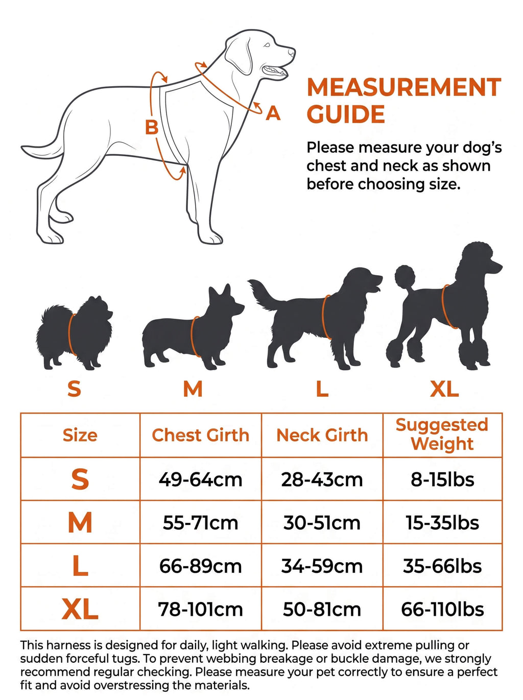 No Pull Dog Harness | Adjustable Front Clip Reflective Vest with Padded Handle for Medium to Large Dogs