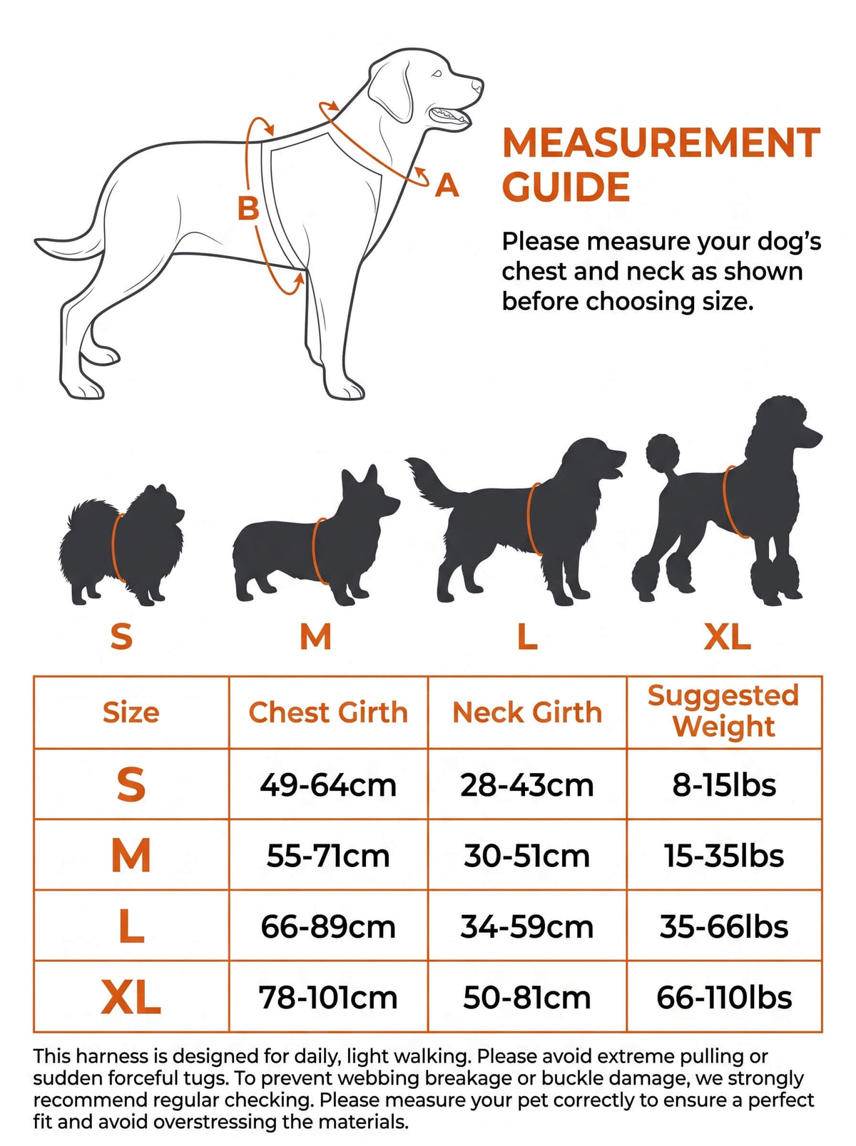 No Pull Dog Harness | Adjustable Front Clip Reflective Vest with Padded Handle for Medium to Large Dogs