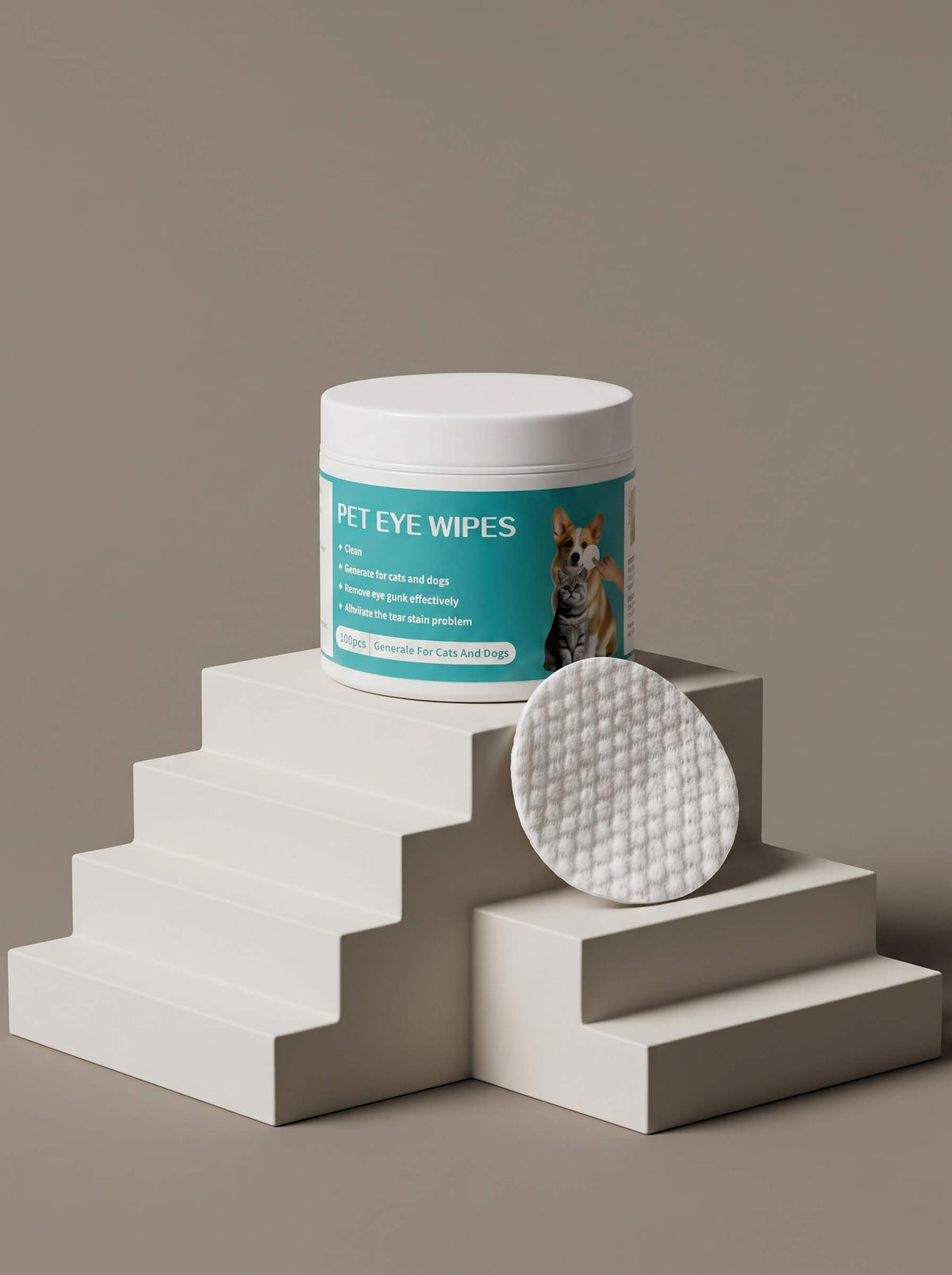 Pet Eye Wipes | Tear Stain Remover Cleaning Wipes for Cats and Dogs
