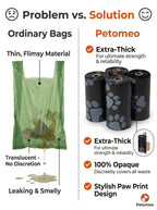 Biodegradable Dog Poop Bags | Leak-Proof Extra Thick Pet Waste Bags for Dogs & Cats