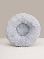 Soft Plush Donut Cat Bed | Washable Calming Round Pet Bed for Cats and Dogs