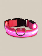 LED Dog Collar | Glow in the Dark Safety Collar with 4 Flashing Light Modes for Night Walking