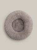 Soft Plush Donut Cat Bed | Washable Calming Round Pet Bed for Cats and Dogs