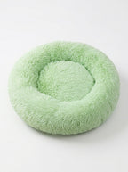 Soft Plush Donut Cat Bed | Washable Calming Round Pet Bed for Cats and Dogs