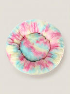 Soft Plush Donut Cat Bed | Washable Calming Round Pet Bed for Cats and Dogs