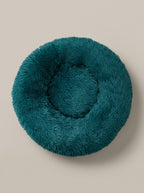 Soft Plush Donut Cat Bed | Washable Calming Round Pet Bed for Cats and Dogs