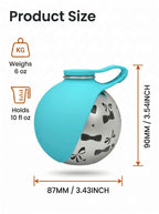 Portable Pet Water Bottle - 2-in-1 Leak-Proof Travel Bottle with Stainless Steel & Silicone Bowl