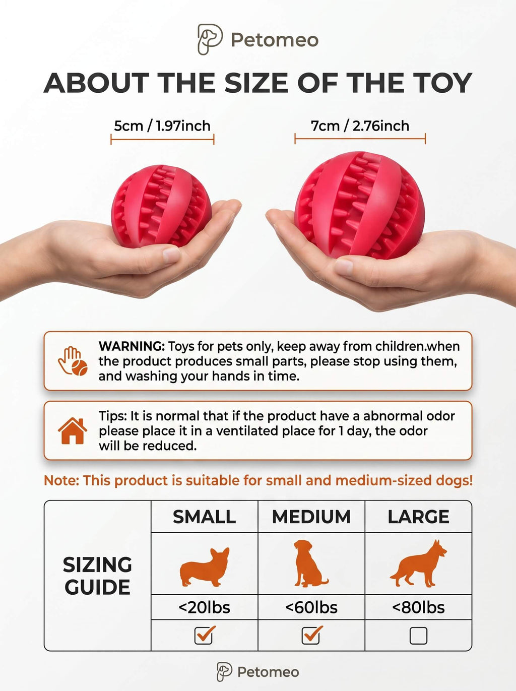 Dog Toy Ball, Interactive Pet Food Treat Dispenser Ball – Non-Toxic Dental Chewable Toy