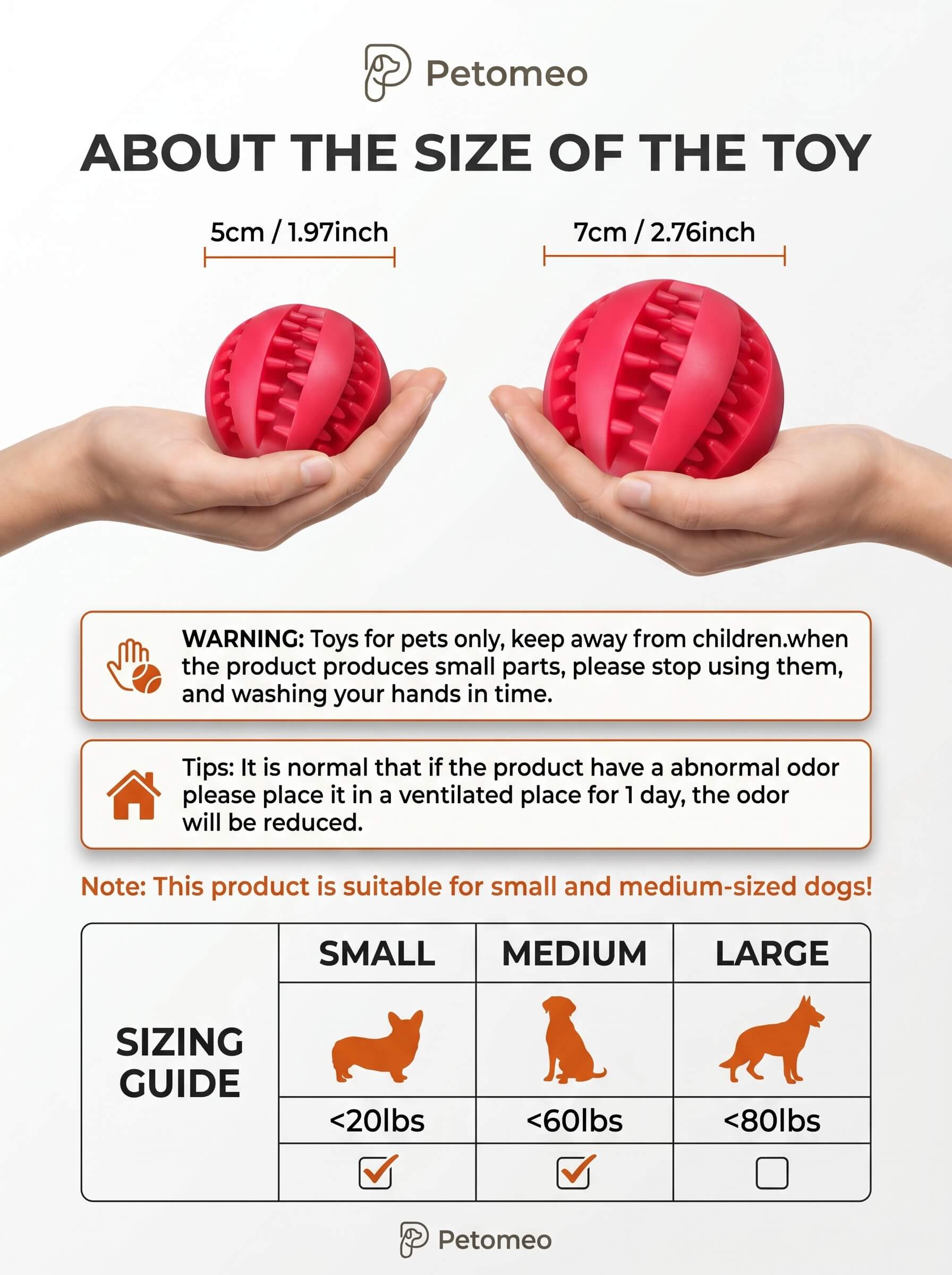 Dog Toy Ball, Interactive Pet Food Treat Dispenser Ball – Non-Toxic Dental Chewable Toy