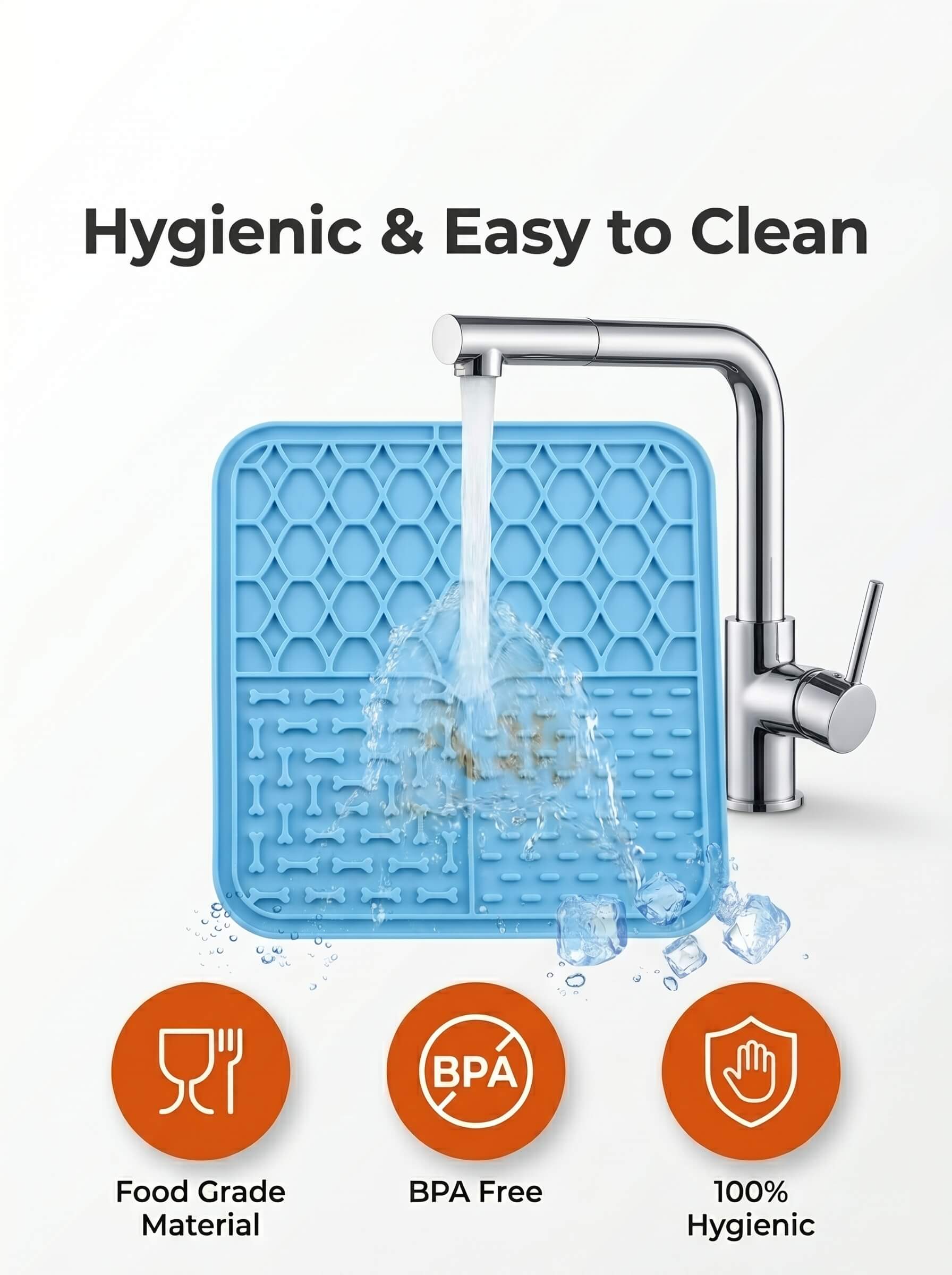 Silicone Pet Lick Mat Plate - Non-Slip Suction Base Slow Feeder Pad for Bath Time Distraction & Training