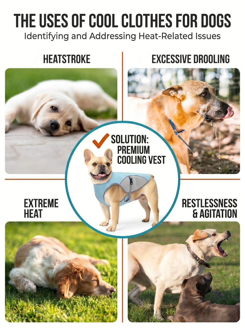 Reflective Dog Cooling Vest & Harness | Outdoor Training Cooler Jacket with Water Bottle