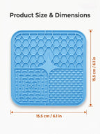 Silicone Pet Lick Mat Plate - Non-Slip Suction Base Slow Feeder Pad for Bath Time Distraction & Training