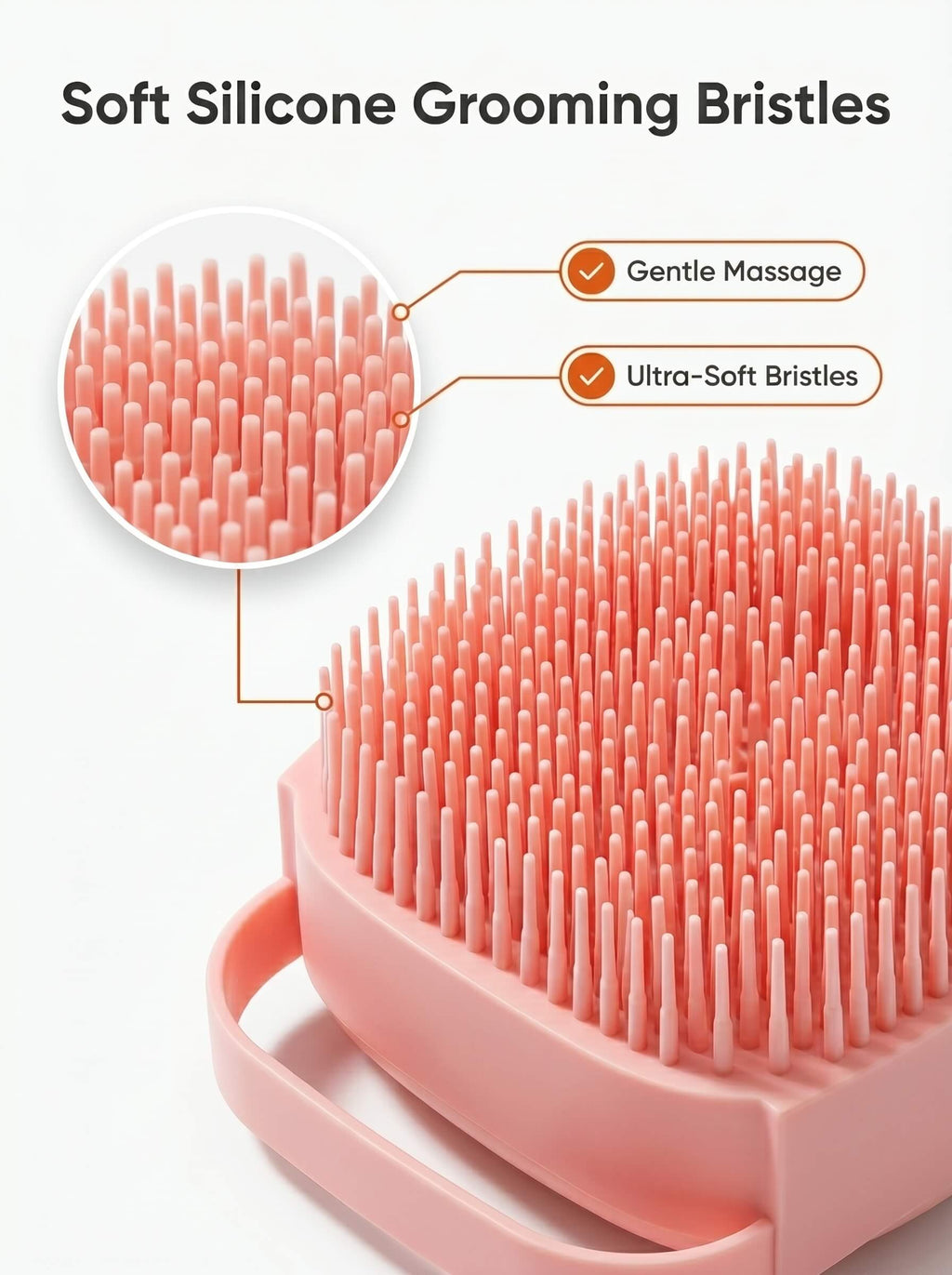 2-in-1 Pet Bathing Brush & Shampoo Dispenser – Soft Silicone Grooming Massager