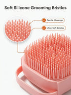 2-in-1 Pet Bathing Brush & Shampoo Dispenser – Soft Silicone Grooming Massager