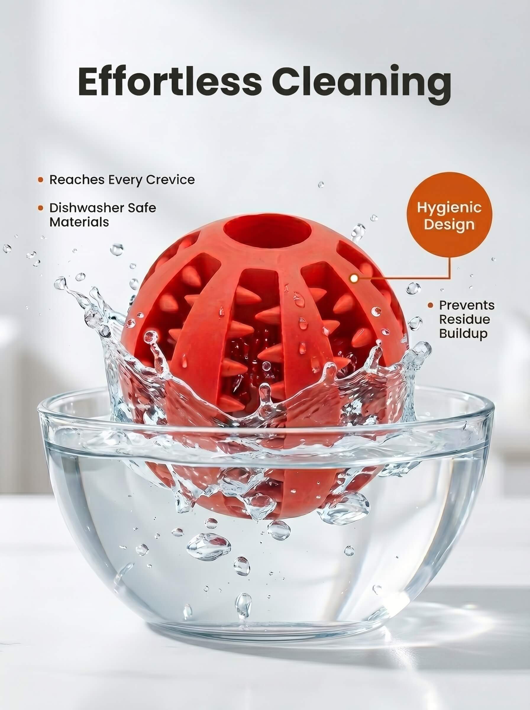 Dog Toy Ball, Interactive Pet Food Treat Dispenser Ball – Non-Toxic Dental Chewable Toy