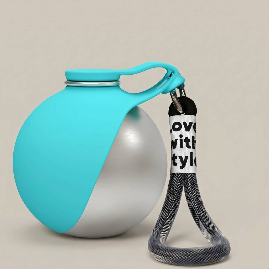 Portable Pet Water Bottle - 2-in-1 Leak-Proof Travel Bottle with Stainless Steel & Silicone Bowl